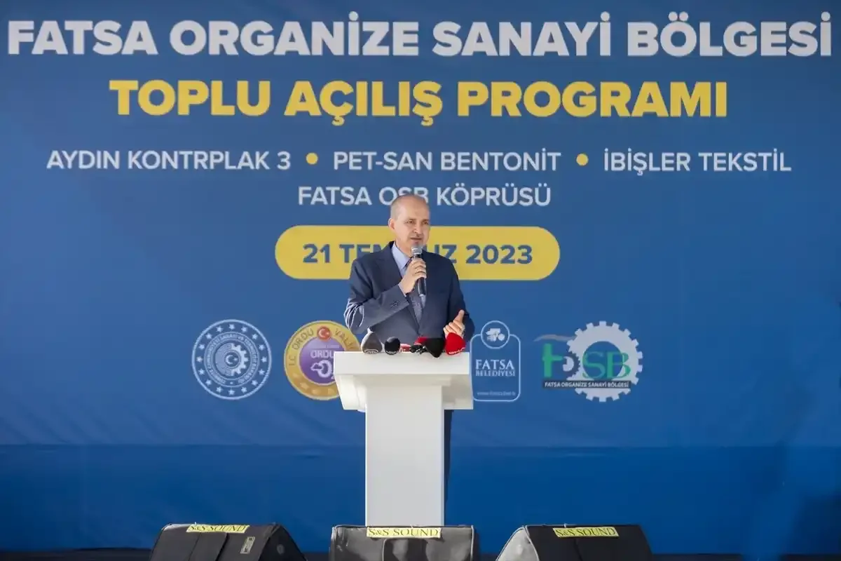TBMM Başkanı Kurtulmuş, Fatsa'da Organize Sanayi Bölgesi Toplu Açılış Programı'nda konuştu